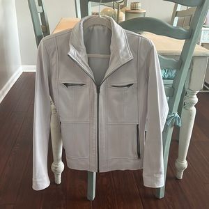 Unworn 100% real leather white motorcycle jacket